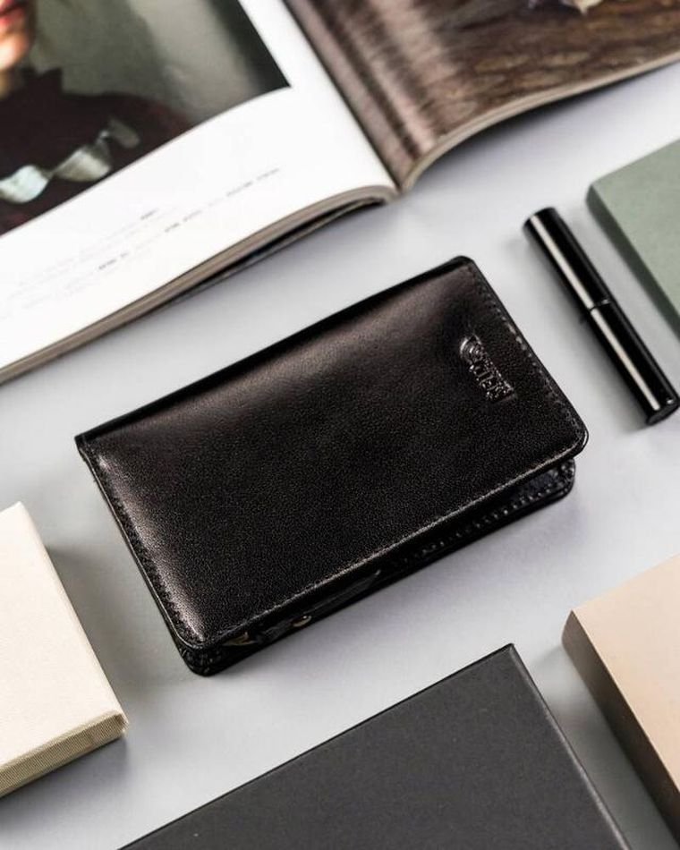 Portfel, czarny, skórzany, RFID, Peterson