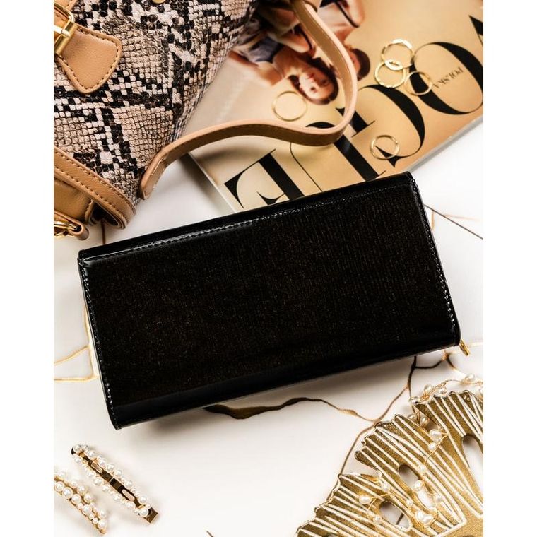 Portfel, czarny, skórzany, RFID, Peterson