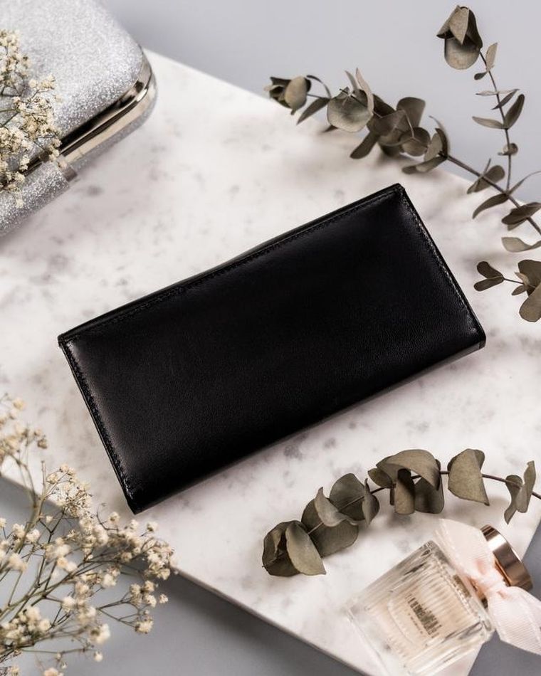 Portfel, czarny, skórzany, RFID, Rovicky