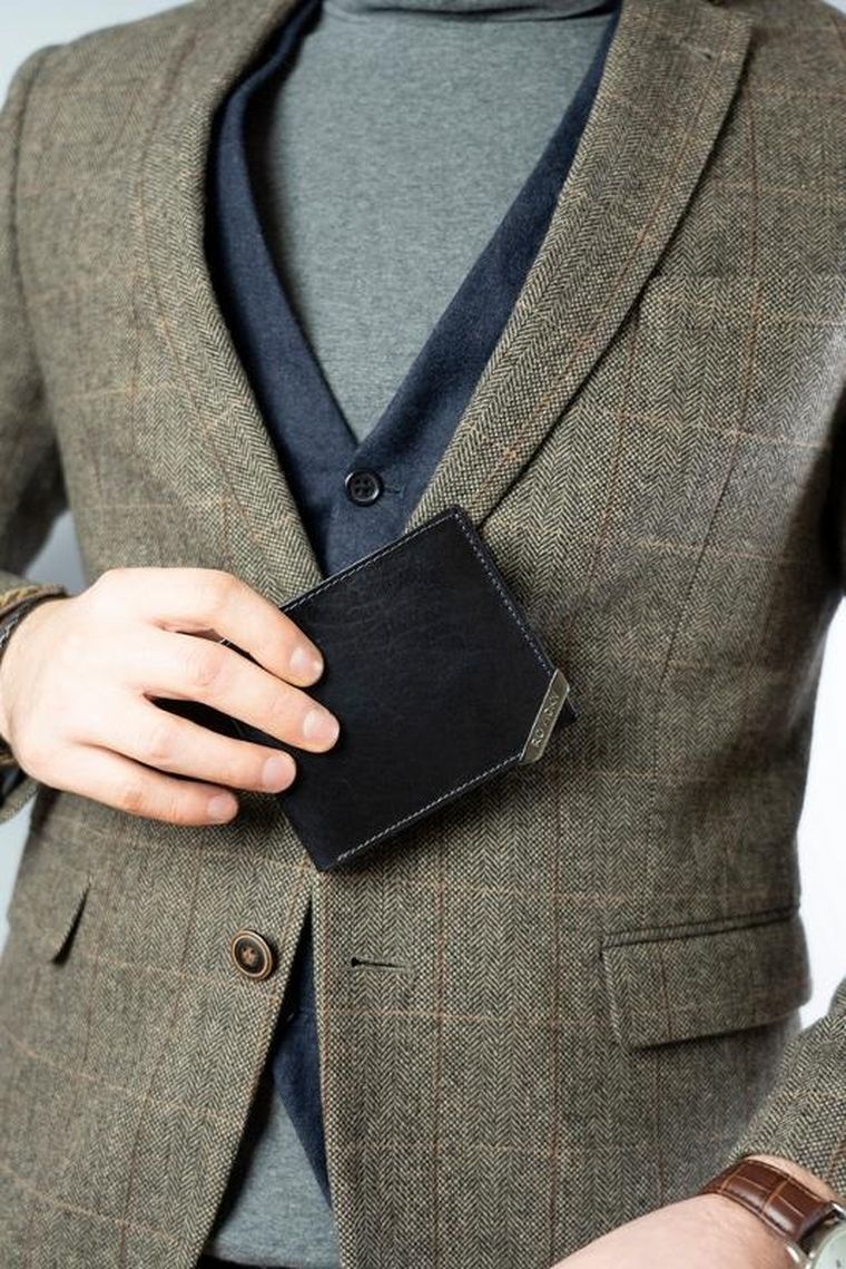 Portfel, czarny, skórzany, RFID, Rovicky