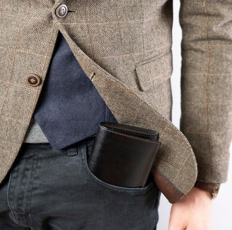 Portfel, czarny, skórzany, RFID, Rovicky