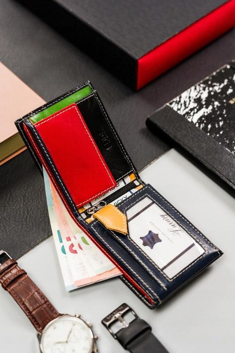 Portfel, czarny, skórzany, RFID, Rovicky