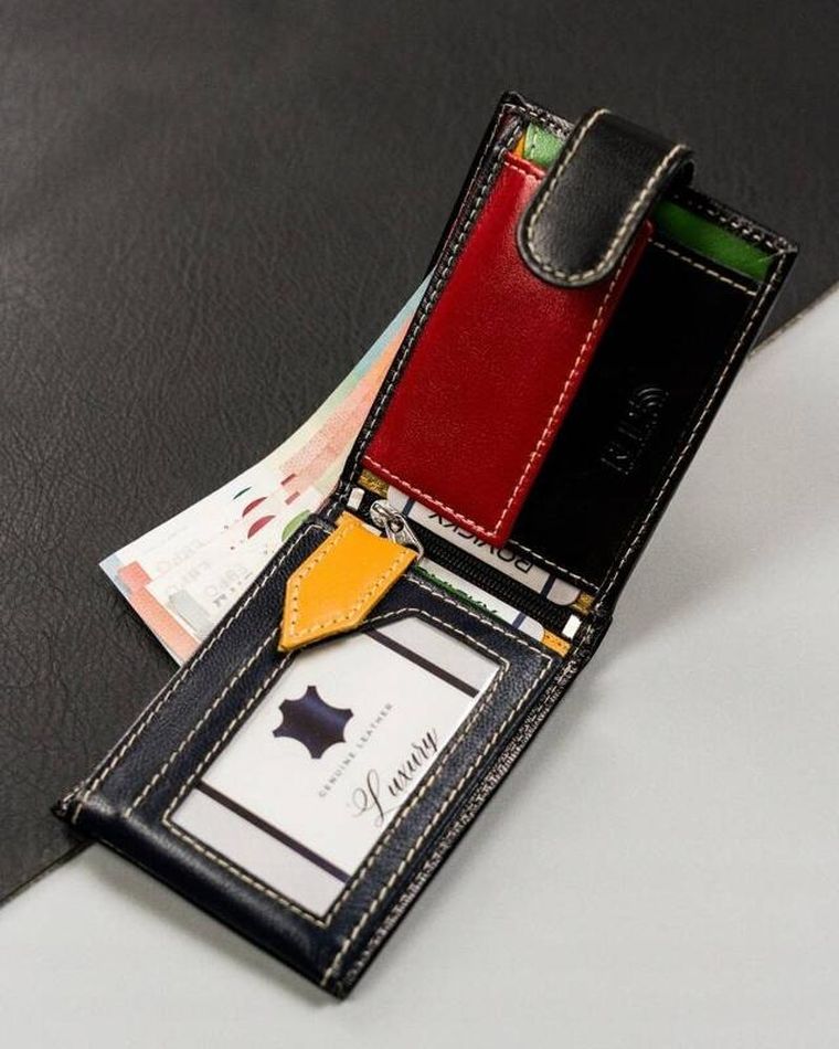 Portfel, czarny, skórzany, RFID, Rovicky