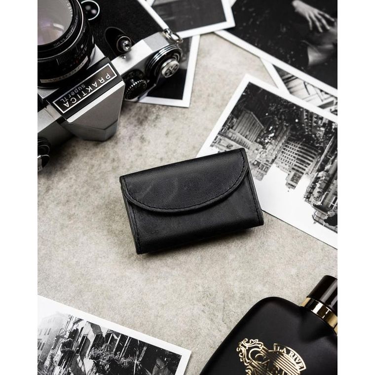 Portfel, czarny, skórzany, RFID, Rovicky