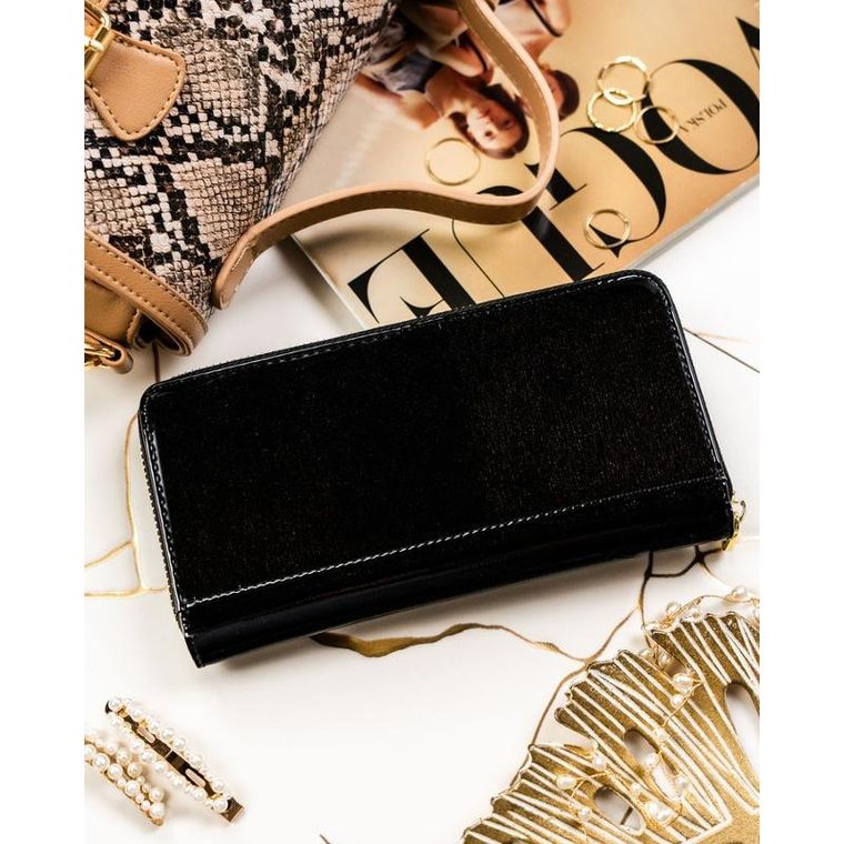 Portfel, czarny, skórzany, RFID, Rovicky