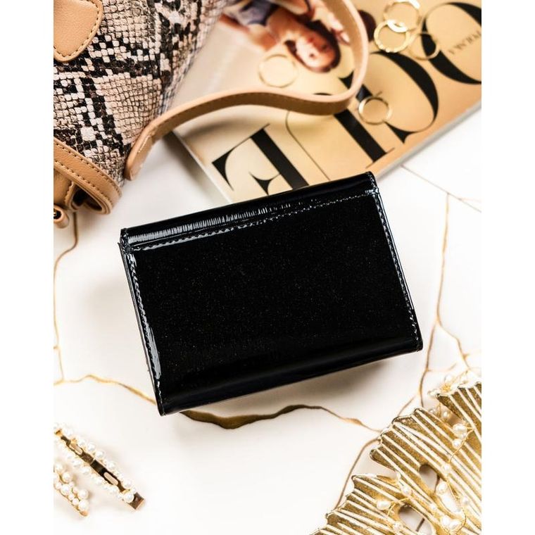 Portfel, czarny, skórzany, Rovicky