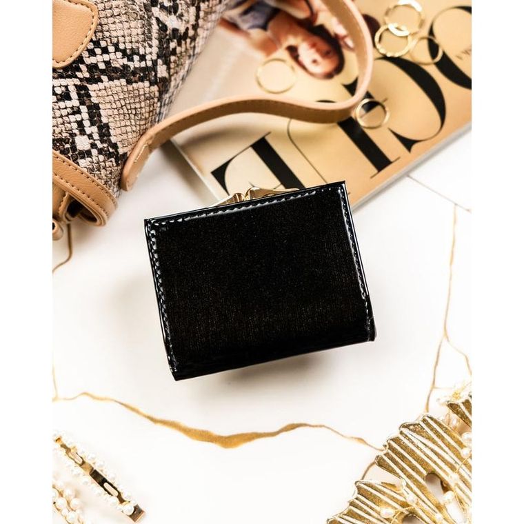 Portfel, czarny, skórzany, Rovicky