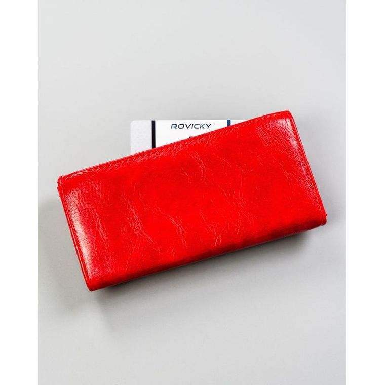Portfel, czerwony, skóra ekologiczna, 4U Cavaldi