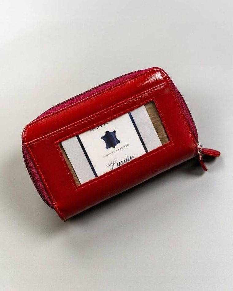 Portfel, czerwony, skóra ekologiczna, Cavaldi