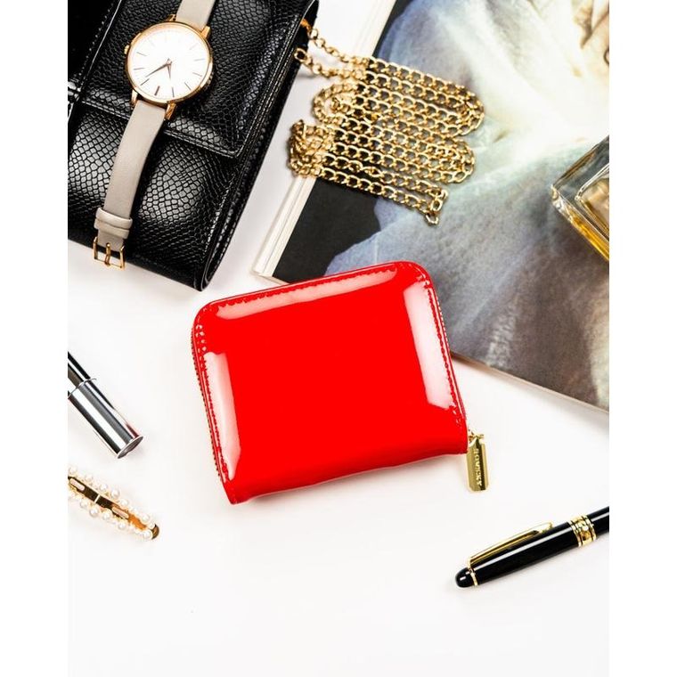 Portfel, czerwony, skóra ekologiczna, Rovicky