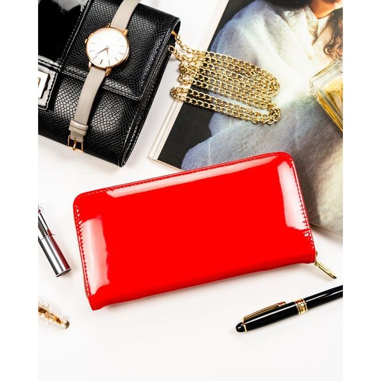 Portfel, czerwony, skóra ekologiczna, Rovicky