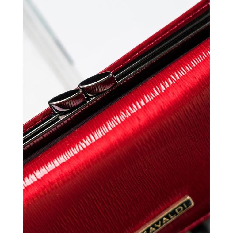 Portfel, czerwony, skórzany, 4U Cavaldi