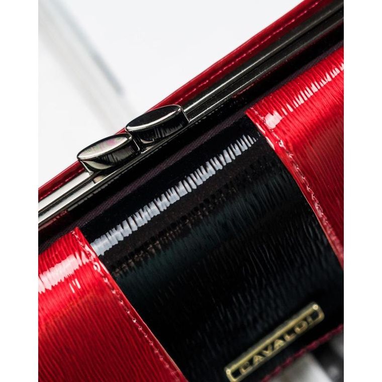 Portfel, czerwony, skórzany, 4U Cavaldi