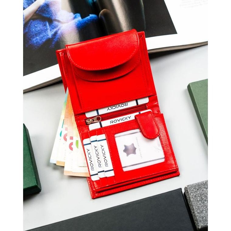 Portfel, czerwony, skórzany, 4U Cavaldi