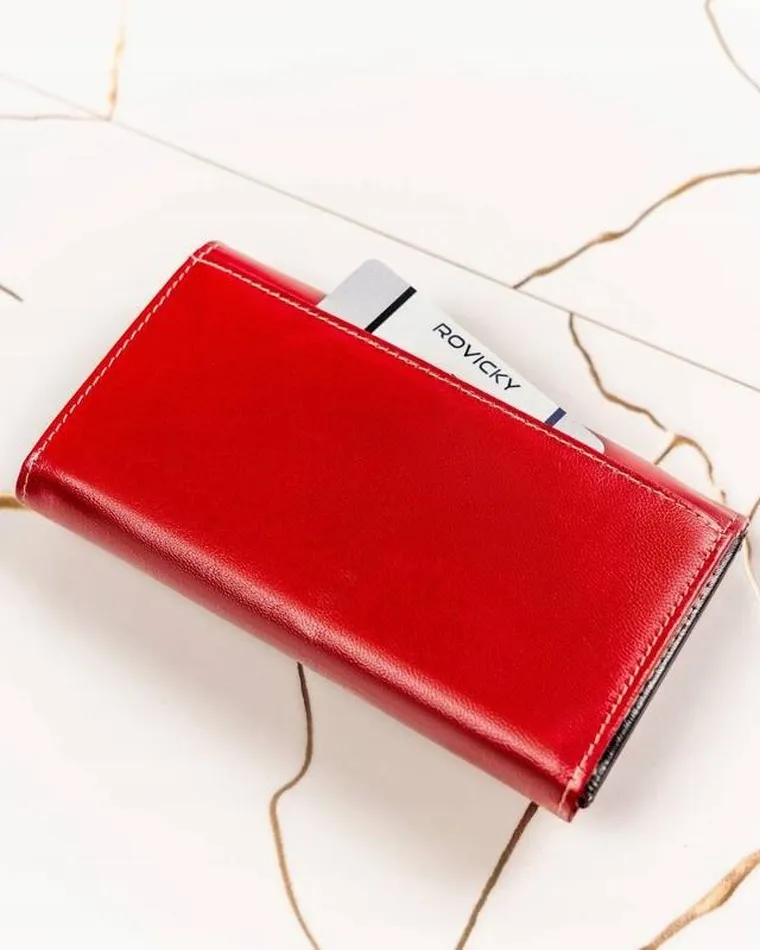 Portfel, czerwony, skórzany, Cavaldi