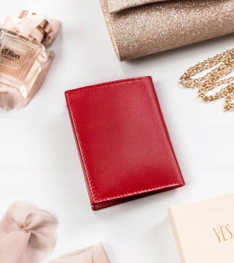 Portfel, czerwony, skórzany, Peterson