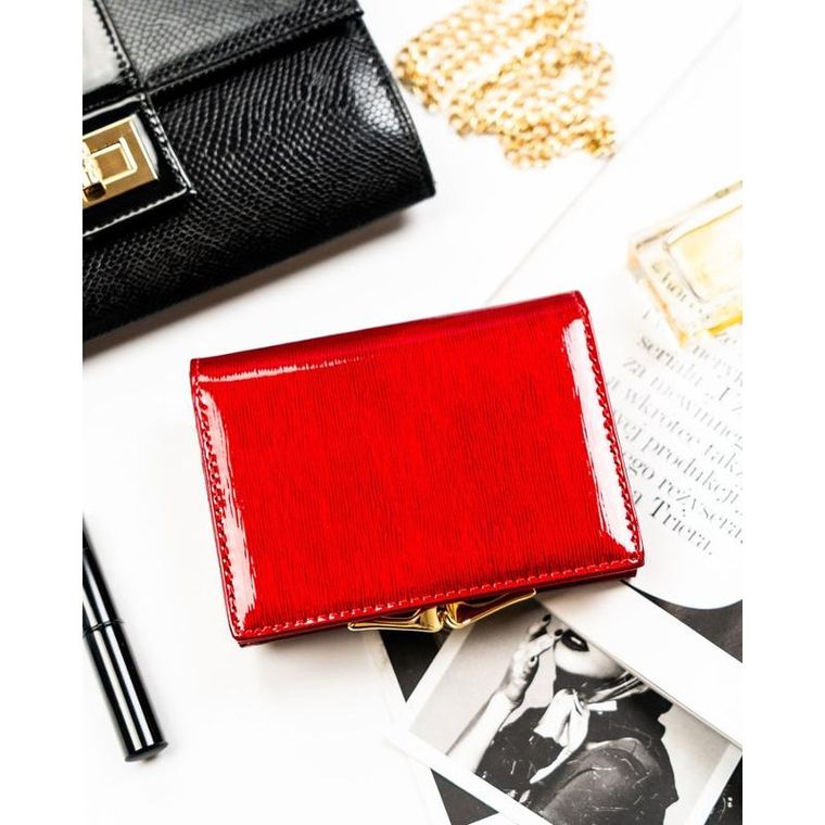 Portfel, czerwony, skórzany, Peterson