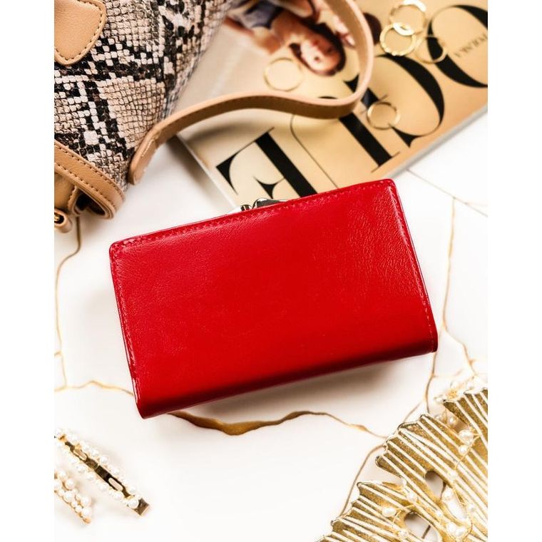 Portfel, czerwony, skórzany, Peterson