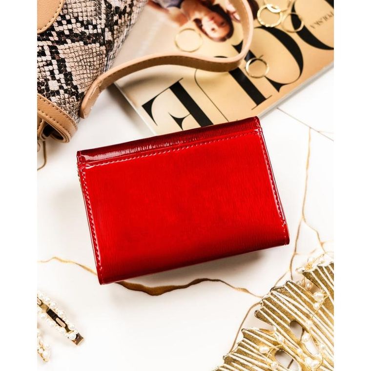 Portfel, czerwony, skórzany, Rovicky