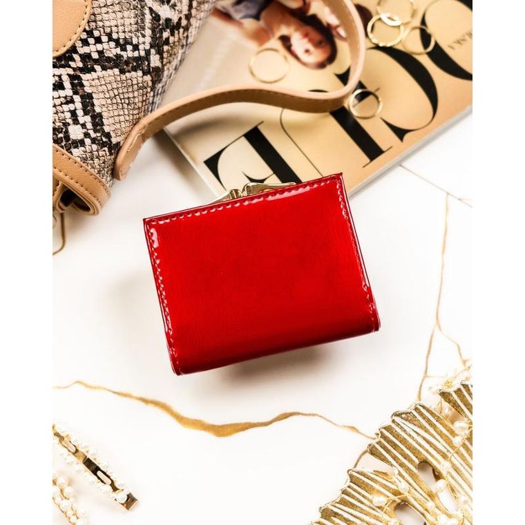 Portfel, czerwony, skórzany, Rovicky