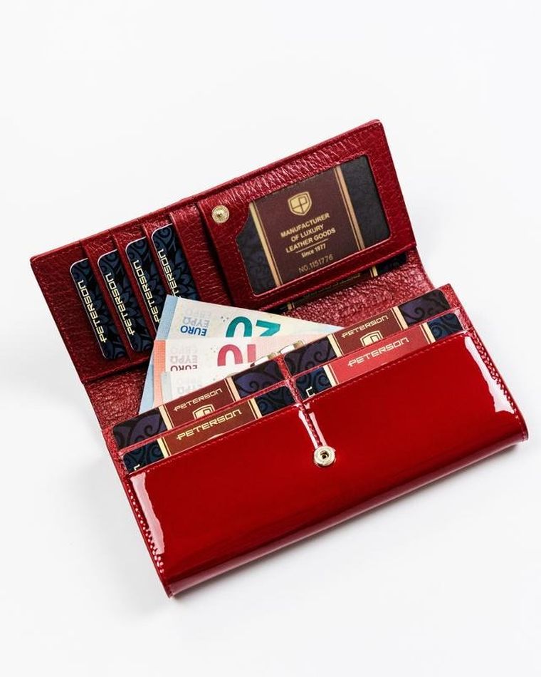 Portfel damski, wężowy wzór, Peterson