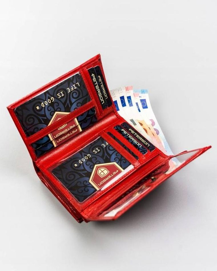 Portfel damski ze skóry naturalnej, Peterson