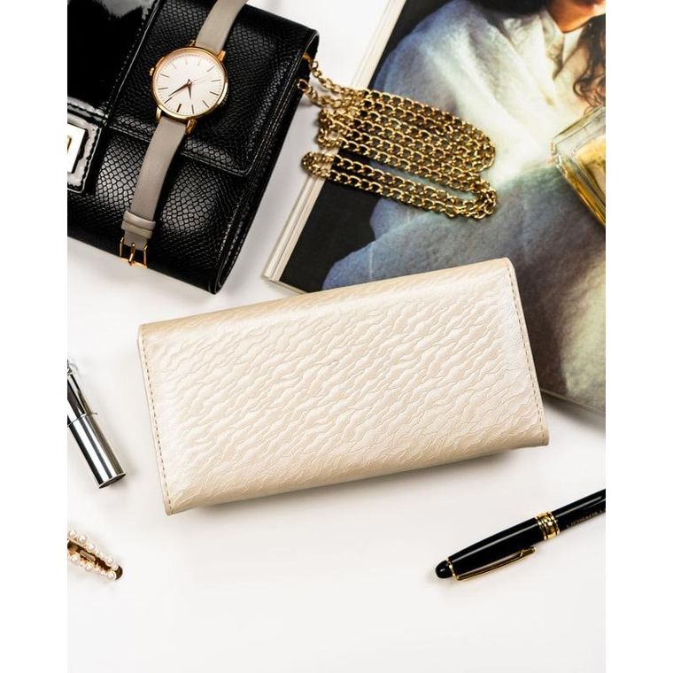 Portfel, ecru, Peterson