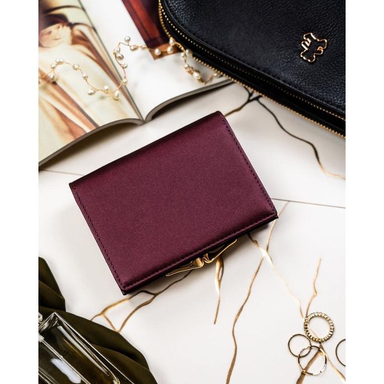 Portfel, fioletowy, skóra naturalna i ekologiczna, RFID, Peterson