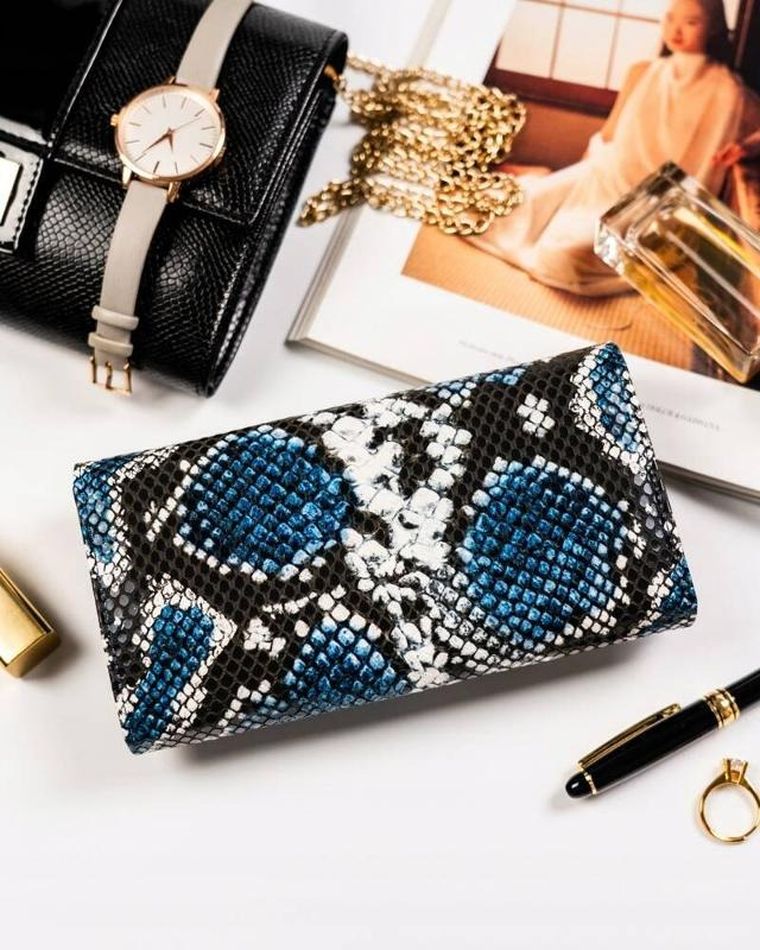 Portfel, granatowy, skóra ekologiczna, Cavaldi