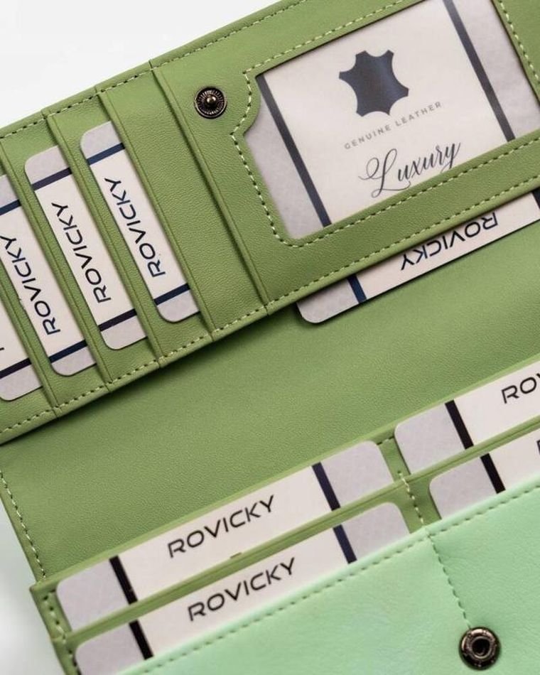 Portfel, miętowy, skóra ekologiczna, 4U Cavaldi