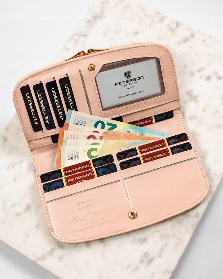 Portfel, mix, skóra ekologiczna, Peterson