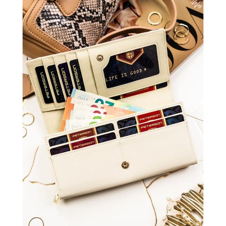 Portfel, mix, skóra naturalna i ekologiczna, Peterson