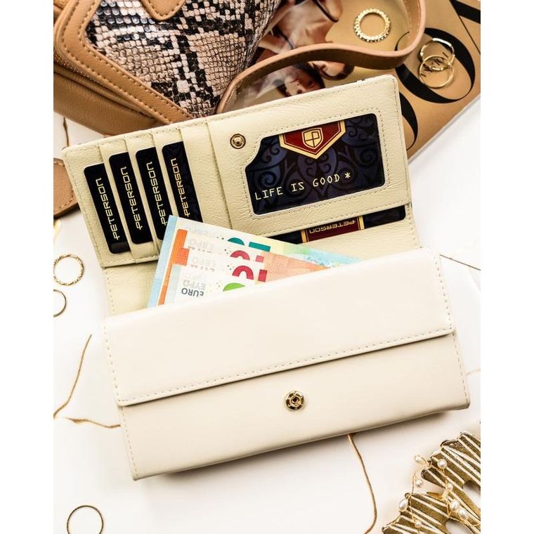 Portfel, mix, skóra naturalna i ekologiczna, Peterson