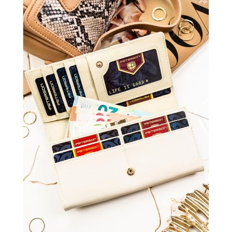 Portfel, mix, skóra naturalna i ekologiczna, RFID, Peterson