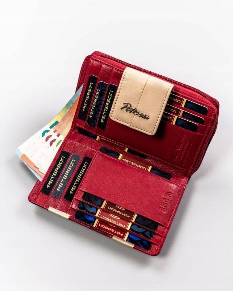 Portfel, mix, skórzany, Peterson