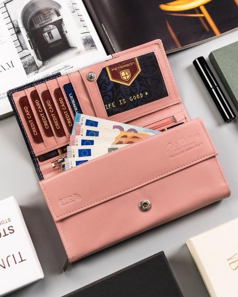 Portfel, mix, skórzany, Peterson