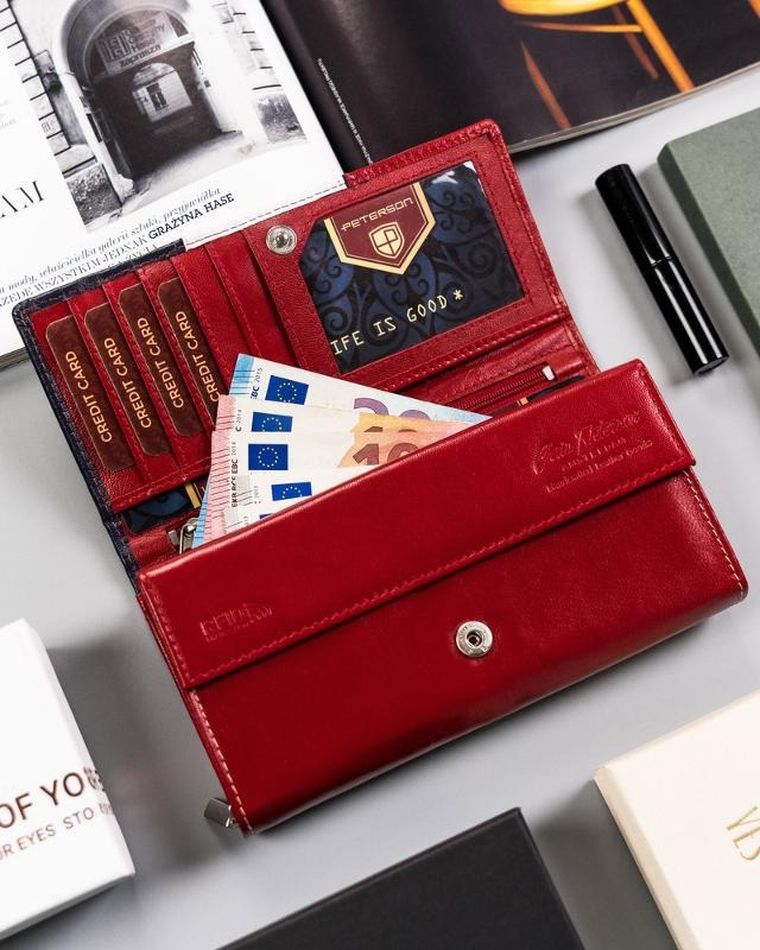 Portfel, mix, skórzany, Peterson