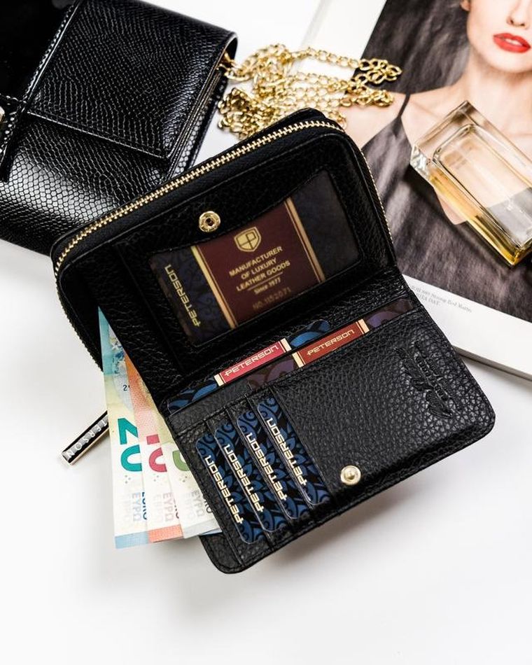 Portfel, mix, skórzany, Peterson