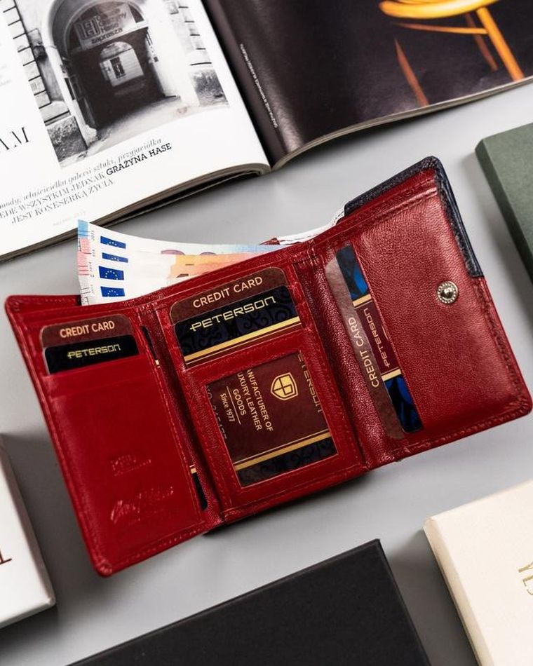 Portfel, mix, skórzany, Peterson