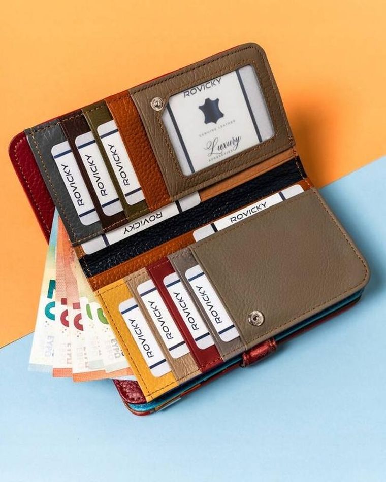 Portfel, mix, skórzany, Rovicky