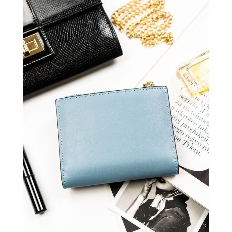 Portfel, niebieski, skóra ekologiczna, Peterson