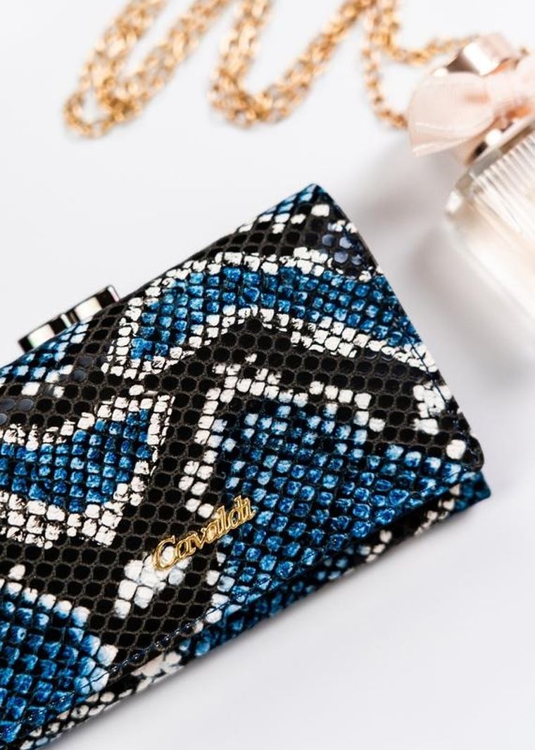 Portfel, niebieski, skóra naturalna i ekologiczna, 4U Cavaldi