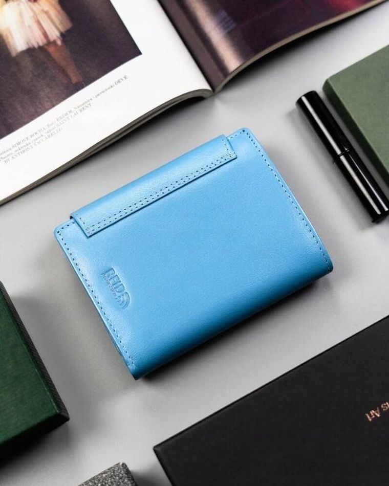 Portfel, niebieski, skórzany, Peterson