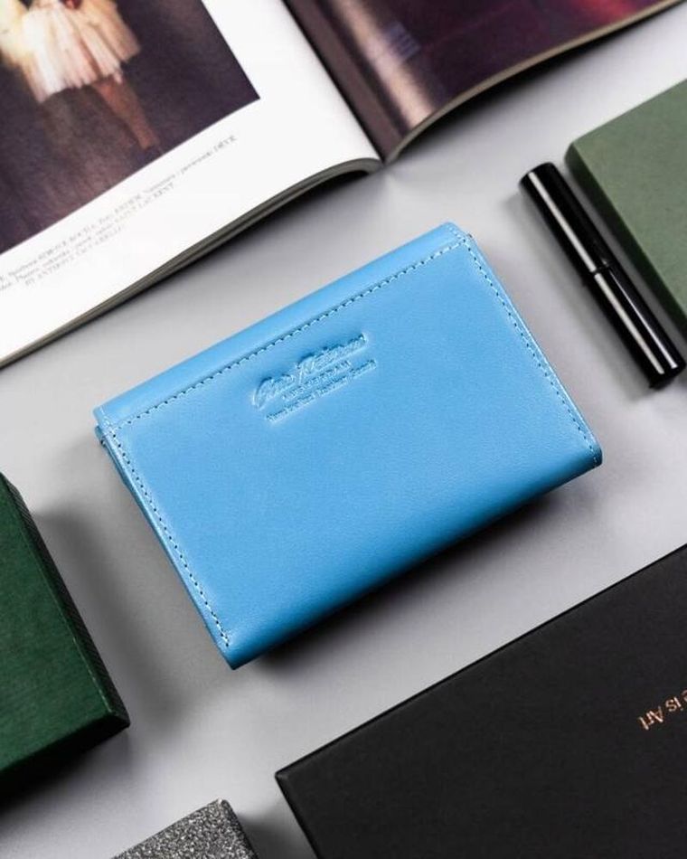 Portfel, niebieski, skórzany, Peterson