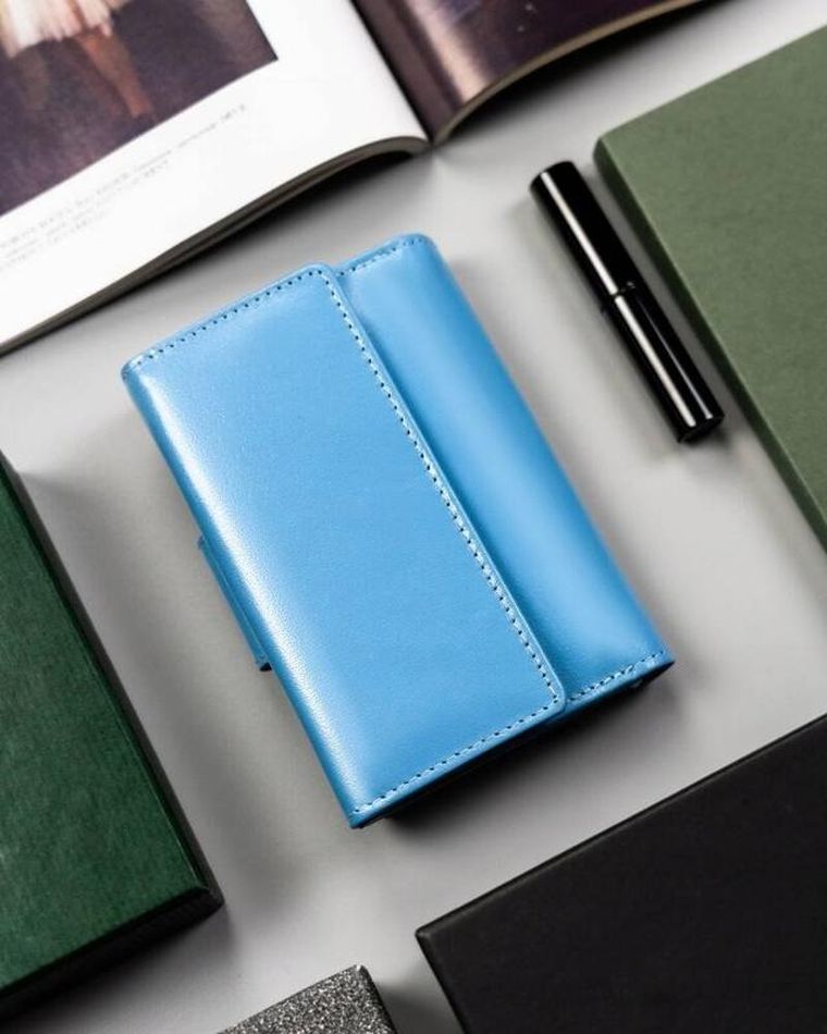 Portfel, niebieski, skórzany, Peterson