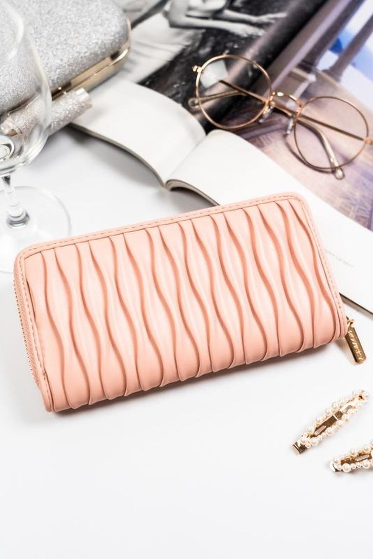 Portfel, różowy, skóra ekologiczna, Rovicky