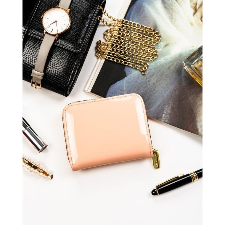 Portfel, różowy, skóra ekologiczna, Rovicky