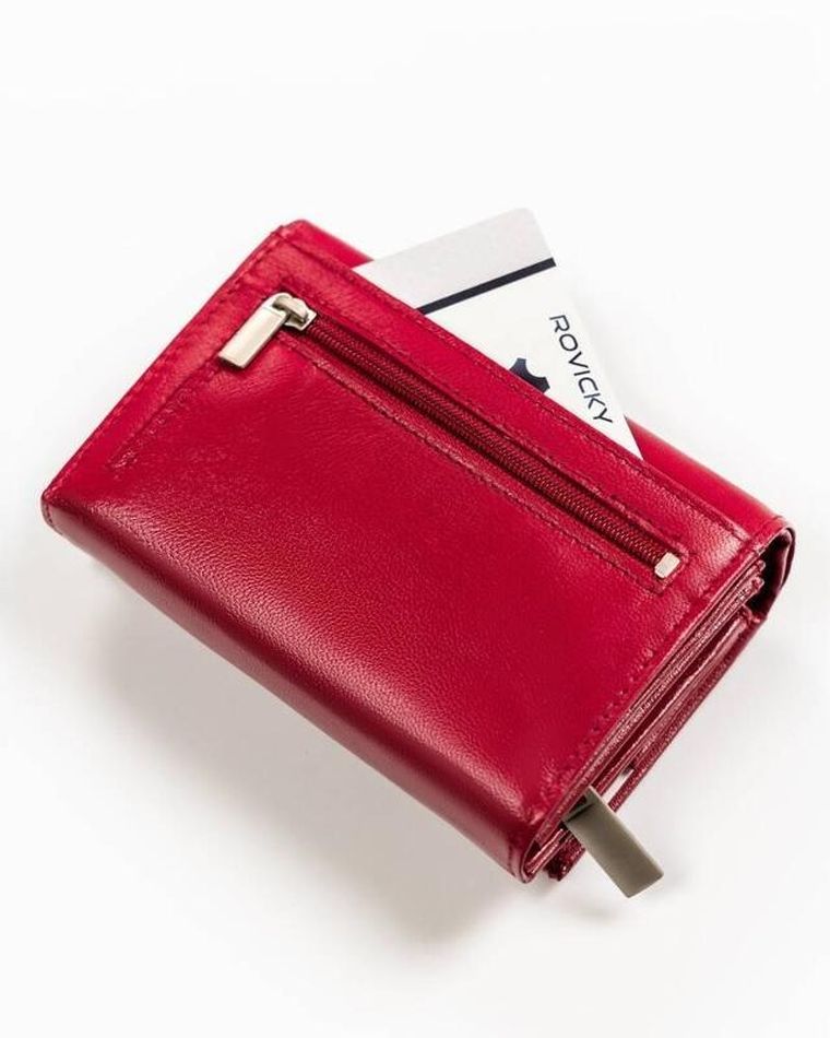 Portfel, różowy, skórzany, RFID, Rovicky