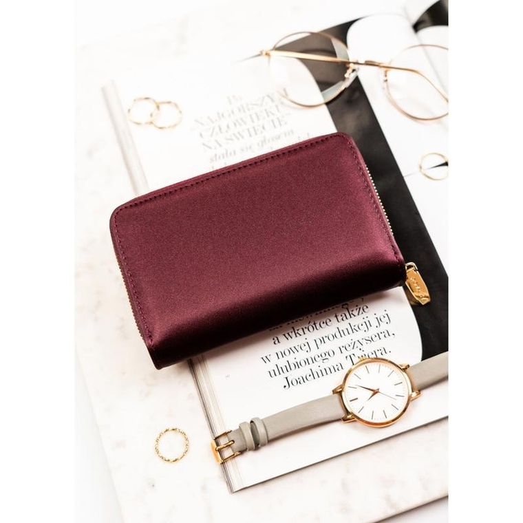 Portfel, śliwkowy, skóra ekologiczna, RFID, Rovicky