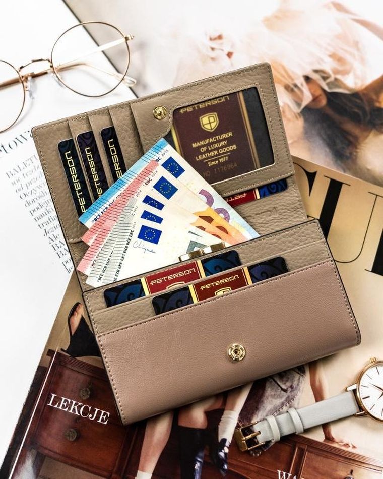Portfel, szary, Peterson